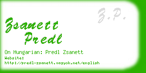 zsanett predl business card